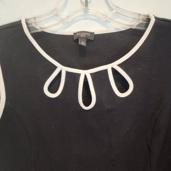 Talbots Cut Out Neckline Sleeveless Top, Size SP, Like New - Picture 2 of 5